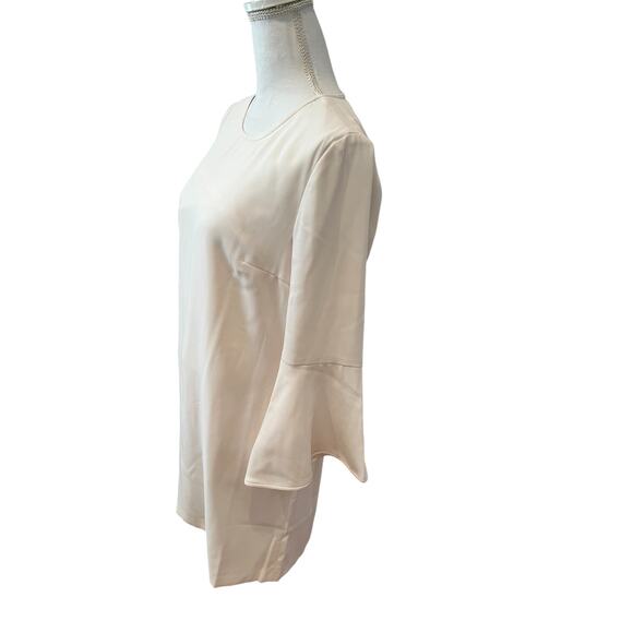 Club Monaco Crepe Bell Sleeve Dress Off White 4 - Picture 6 of 10